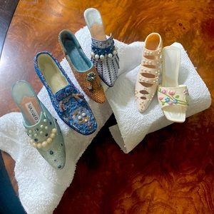 Six (6) Resin High Heeled vintage shoes   In excellent condition.  $25 for All